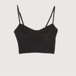 BNWT Oak + Fort Cropped Black Tank Top Size Small